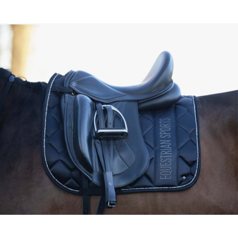 QHP Gloss Saddle Pad - Black-1